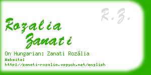 rozalia zanati business card